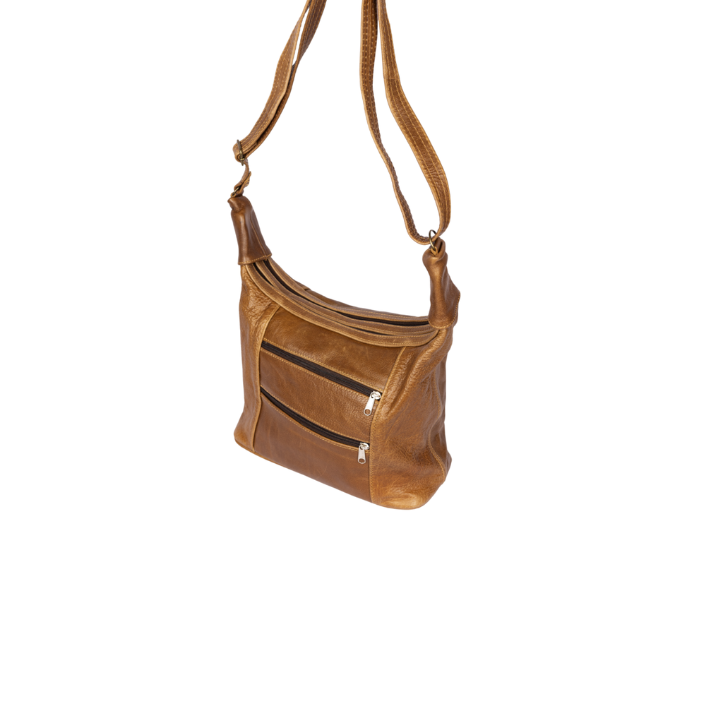 Faye - Full-Grain Leather Shoulder & Crossbody Bag | Handcrafted Full-Grain Bag