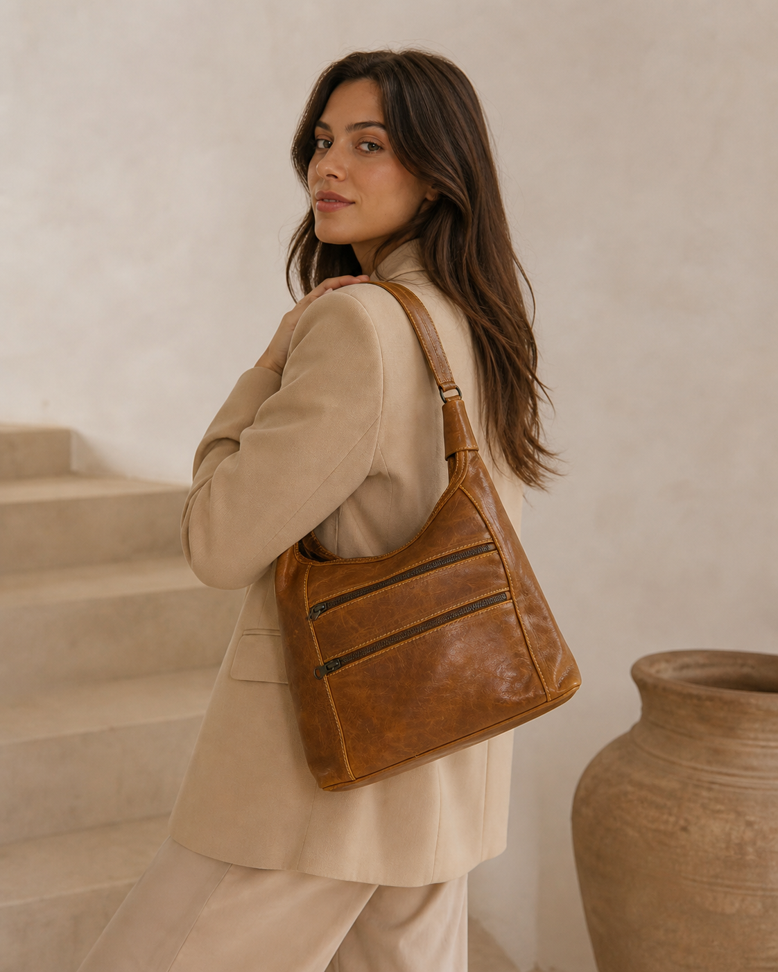 genuine leather shoulder bag
full grain leather handbag
handcrafted leather shoulder bag
leather work bag women
professional leather handbag
minimalist leather shoulder bag
durable leather everyday bag
luxury leather shoulder bag