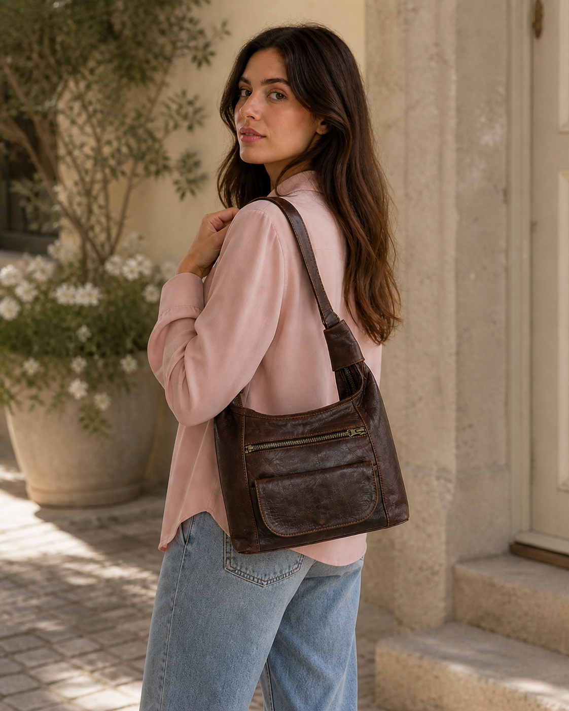 Jori - Top Grain Leather Shoulder & Crossbody Bag – Handcrafted in Africa