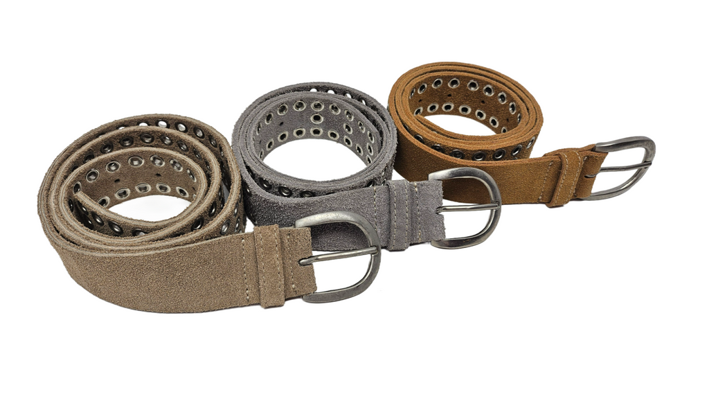Eyelid Studded Belt-Grey