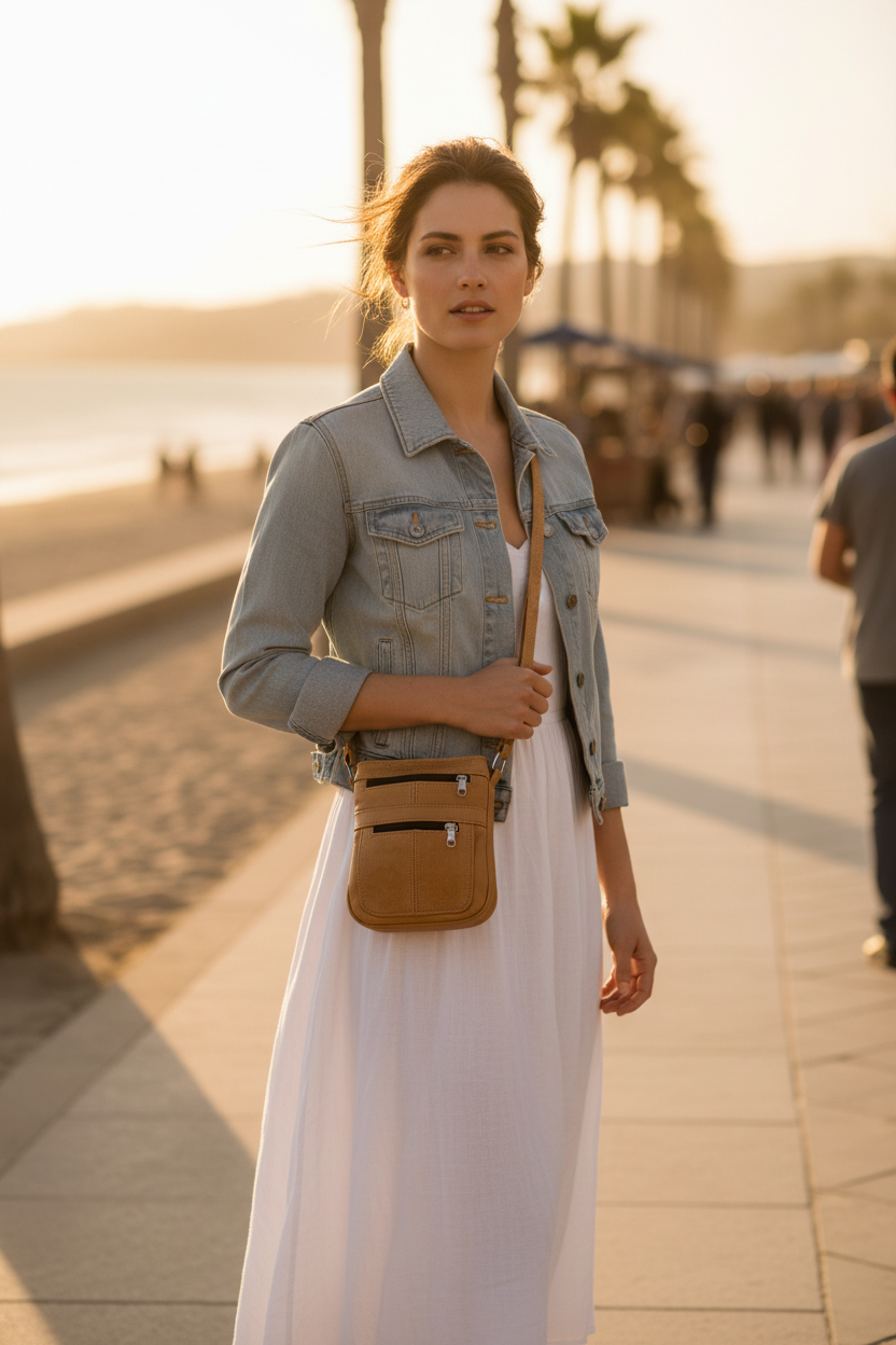 Mavi Small Crossbody Tan